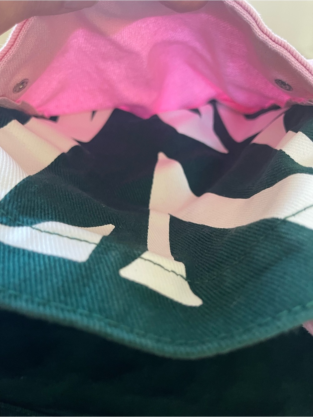 Gentlewoman Pink & Green Statement Tote Bag - Picture 9 of 9